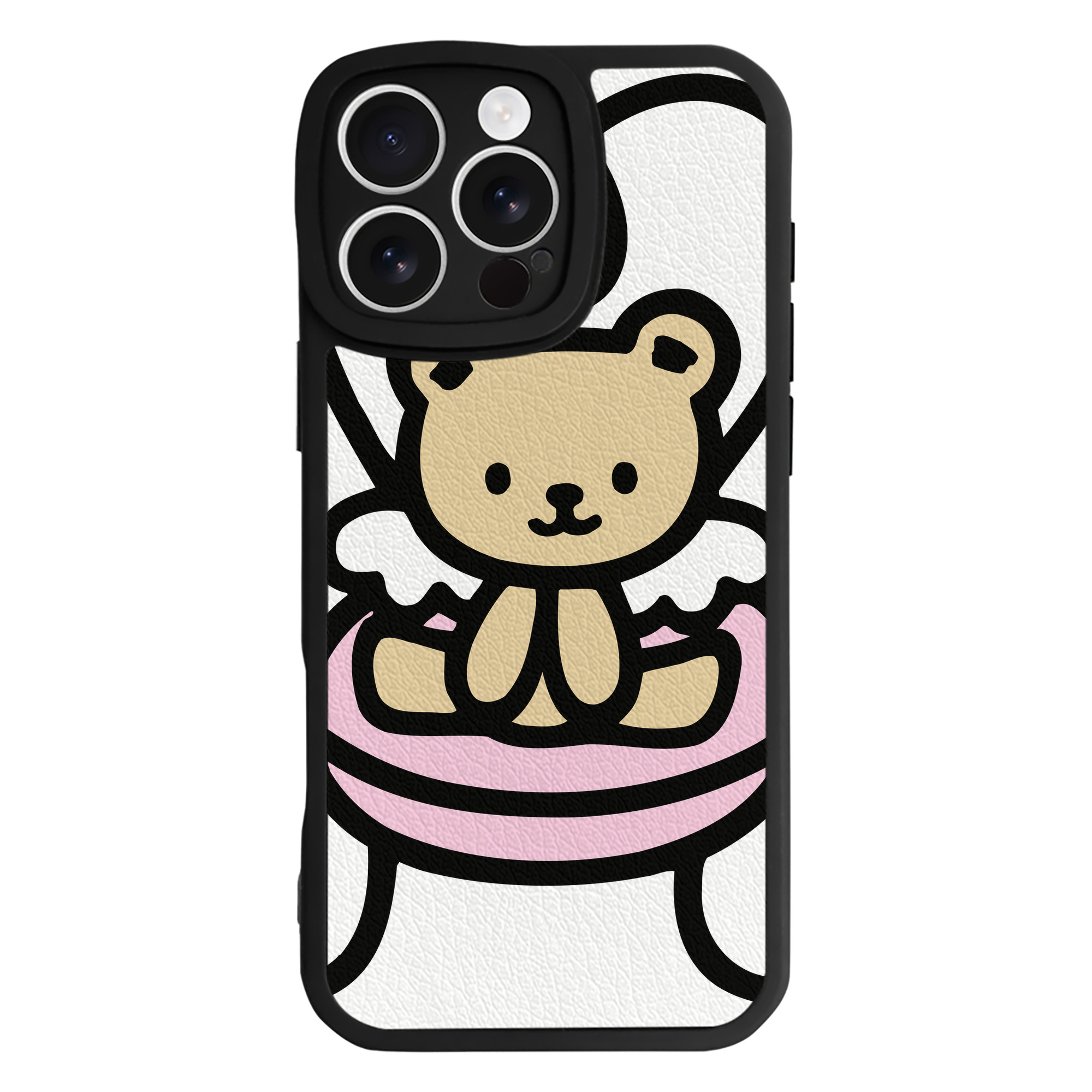 （画像用） Hello Kitty ハローキティ 【iPhone 16シリーズ対応】シリコンスマホケース（レザー調） 材質：シリコン